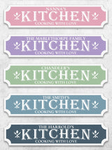 Next Loveabode Personalised Our Family Coloured Kitchen Sign 50cm x 13cm- Buy online at McGrocer