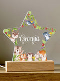 Loveabode personalised woodland nightlight, UK version