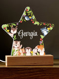 Loveabode personalised woodland nightlight, UK version