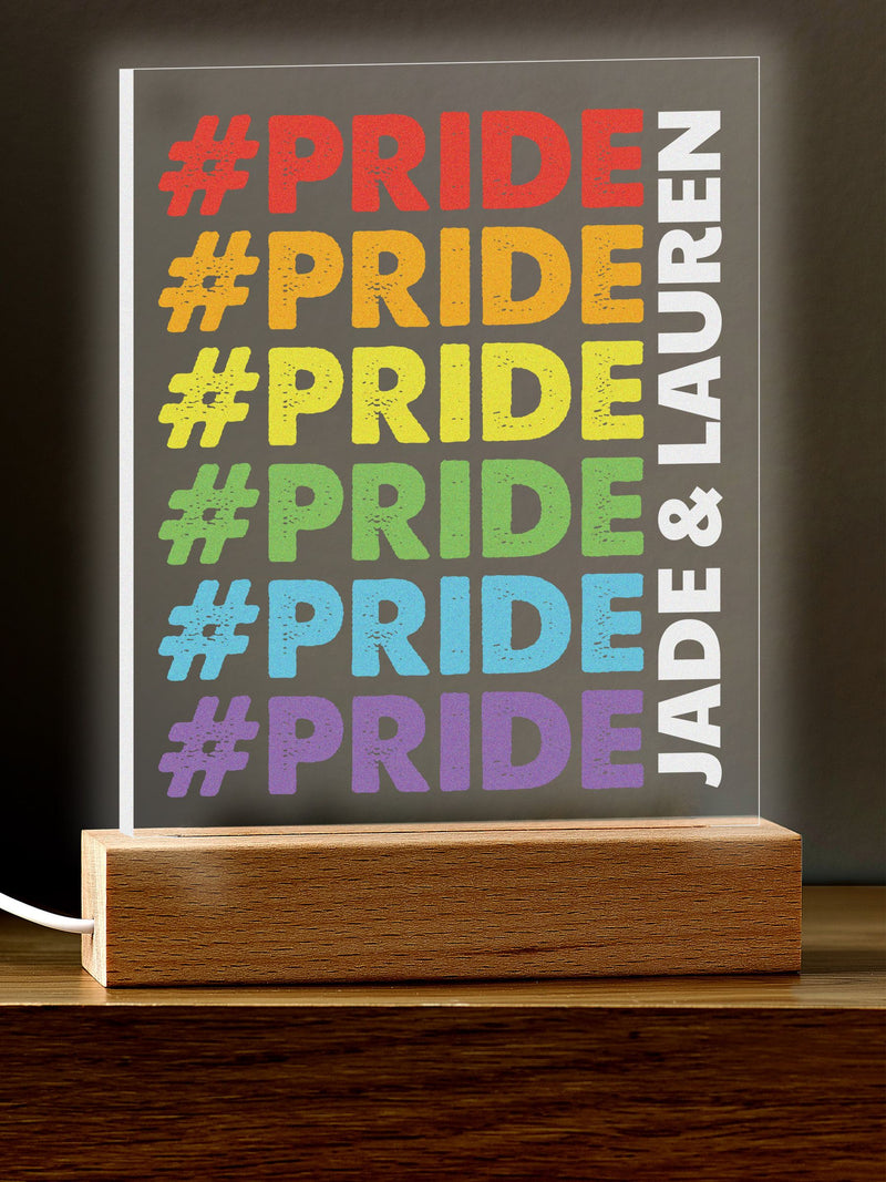 Loveabode rainbow personalised night light (British brand)