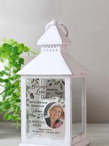 Next PMC Personalised Botanical Memorial Photo Upload White Lantern- Buy online at McGrocer