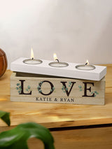 Next PMC Personalised LOVE Triple Tealight Holder and Storage Box- Buy online at McGrocer