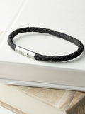 Treat Republic personalised leather black bracelet (British brand)