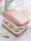 Treat Republic pink personalised travel jewellery case 12x9x5cm, imported from the UK