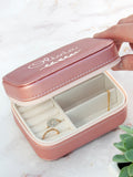 Treat Republic pink personalised travel jewellery case 12x9x5cm, imported from the UK