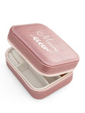 Treat Republic pink personalised travel jewellery case 12x9x5cm, imported from the UK
