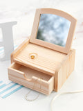 Treat Republic personalised kids flower jewellery box with mirror and drawer, imported from the UK