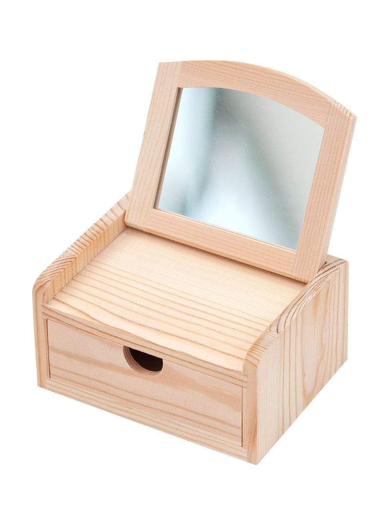 Treat Republic personalised kids flower jewellery box with mirror and drawer, imported from the UK