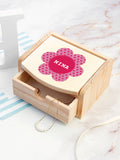 Treat Republic personalised kids flower jewellery box with mirror and drawer, imported from the UK