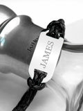 Treat Republic personalised leather black bracelet (British brand)