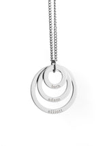 Next Treat Republic Silver Tone Personalised Rings Of Love Necklace - 20 inch- Buy online at McGrocer