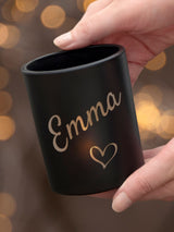 Next Treat Republic Personalised Heart Black Candle Holder- Buy online at McGrocer