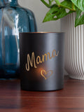 Treat Republic Personalised Heart Black Candle Holder, imported from the UK