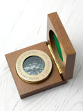 Treat Republic personalised brass compass (British brand)