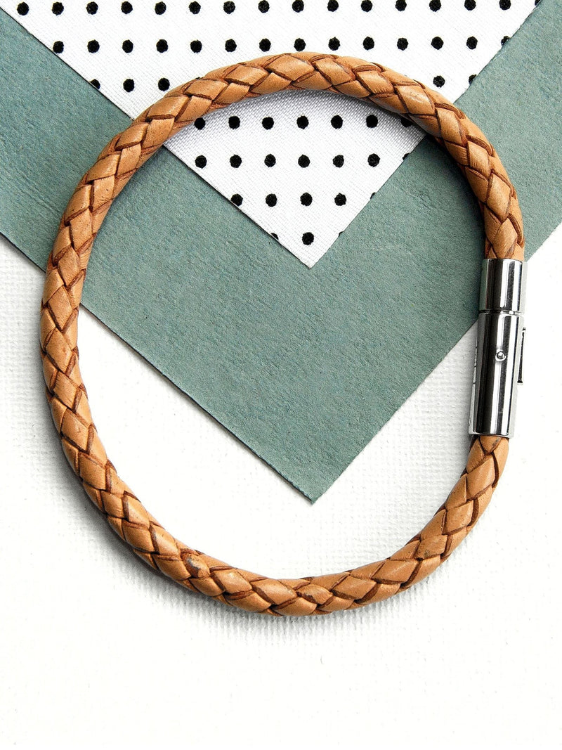 Treat Republic personalised woven brown bracelet (British brand)