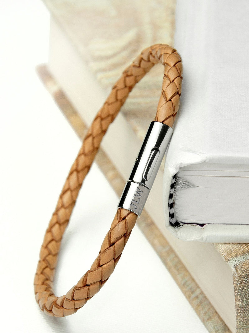 Treat Republic personalised woven brown bracelet (British brand)