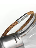Treat Republic personalised woven brown bracelet (British brand)
