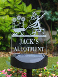 PMC personalised gnome solar light for garden - British product