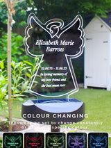 Next PMC Natural Personalised Angel Memorial Outdoor Solar Light- Buy online at McGrocer