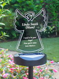 PMC personalised angel memorial solar light 18cm (British brand)