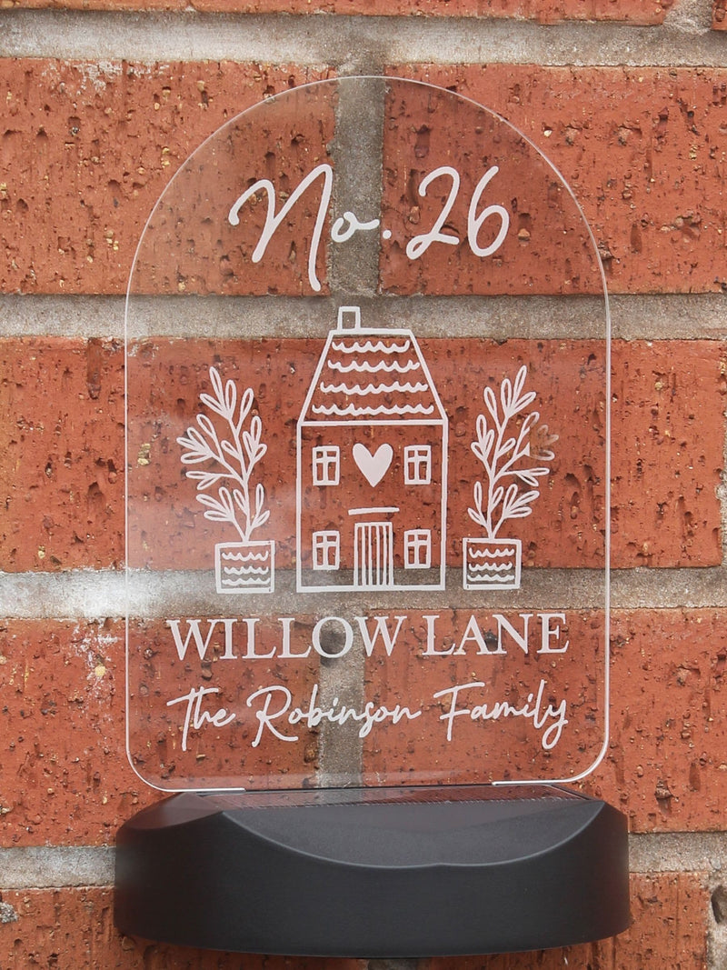 PMC personalised solar light for garden decoration - British product