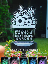 Next PMC Natural Personalised Plant Pot Outdoor Solar Light- Buy online at McGrocer