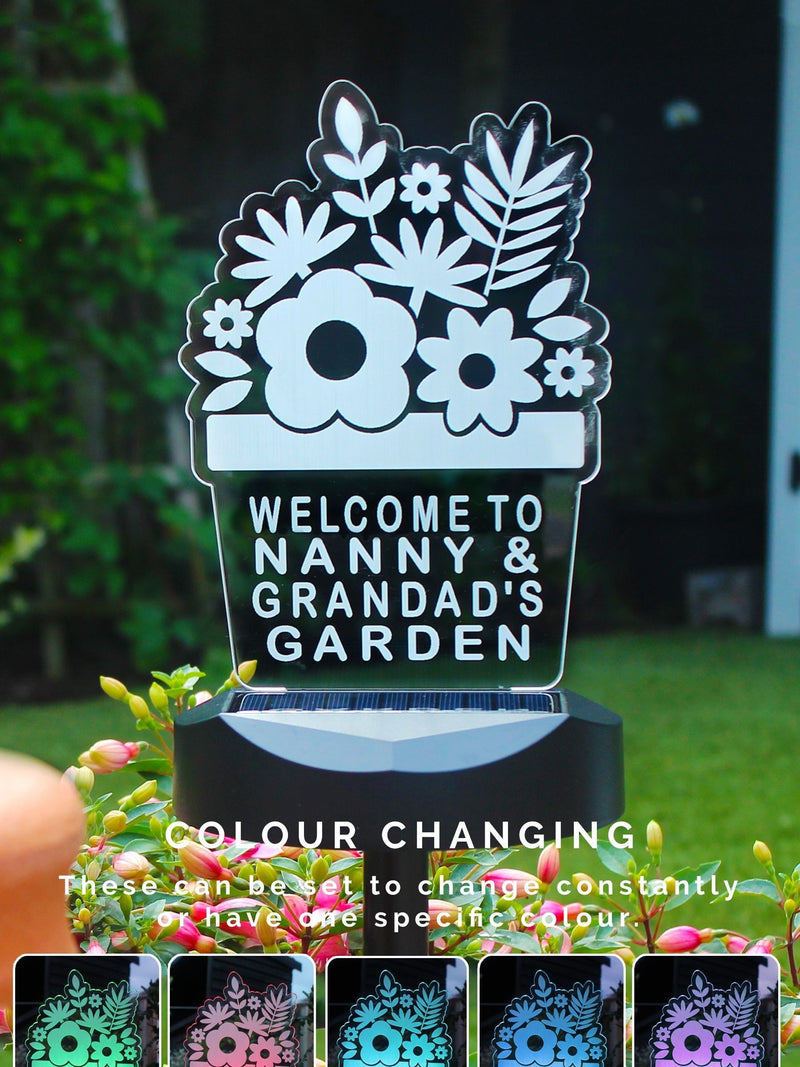 PMC personalised solar light - British product