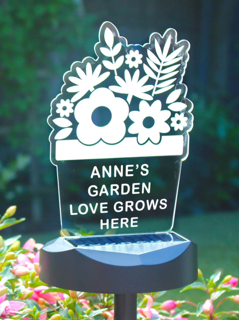 PMC personalised solar light - British product
