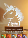 PMC personalised unicorn LED light 16cm (British brand)