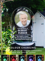Next PMC Natural Personalised Memorial Photo Upload Outdoor Solar Light- Buy online at McGrocer