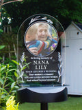 PMC personalised memorial solar light, UK version