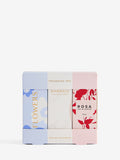 Floral fragrance discovery set with Flowers, Embrace, and Rosa perfumes 3 x 10ml (British brand)
