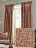 Morris & Co Acorn jacquard curtains brick tonal 117x137cm, imported from the UK