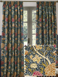 Morris & Co Indigo Berry Cray curtains 117cm (British brand)
