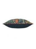 Morris & Co indigo seaweed velvet piped cushion, imported from the UK