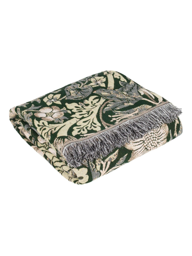 Morris & Co Strawberry Thief jacquard throw 170cm, UK version