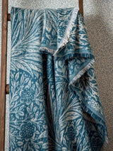 Next Morris & Co Indigo Marigold Jacquard Throw- Buy online at McGrocer