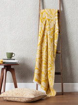 Next Morris & Co Gold Acorn Tonal Woven Faux Fur Throw 170cm x 130cm- Buy online at McGrocer