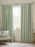 Sanderson Sage Hutton woven jacquard pencil pleat curtain, imported from the UK
