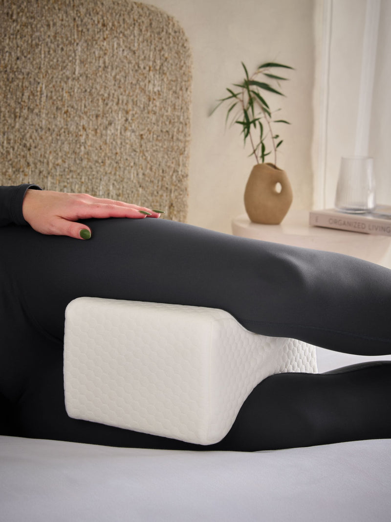 Memory foam knee support pillow, imported from the UK