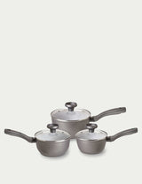 M&S Prestige Earth Pan Non Stick Saucepan 3-Piece Set- Buy online at McGrocer
