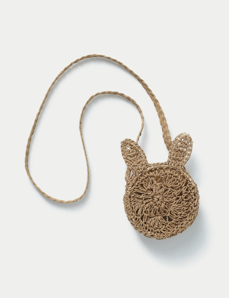 Easter Bunny Bag handmade rattan crossbody bag, imported from the UK