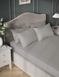 Egyptian cotton sateen deep fitted sheet 30cm deep - British product