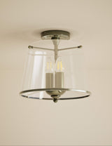 M&S Elisabeth Glass Flush Ceiling Light- Buy online at McGrocer