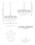 Laura Ashley Ellis five arm pendant light 48cm, UK version