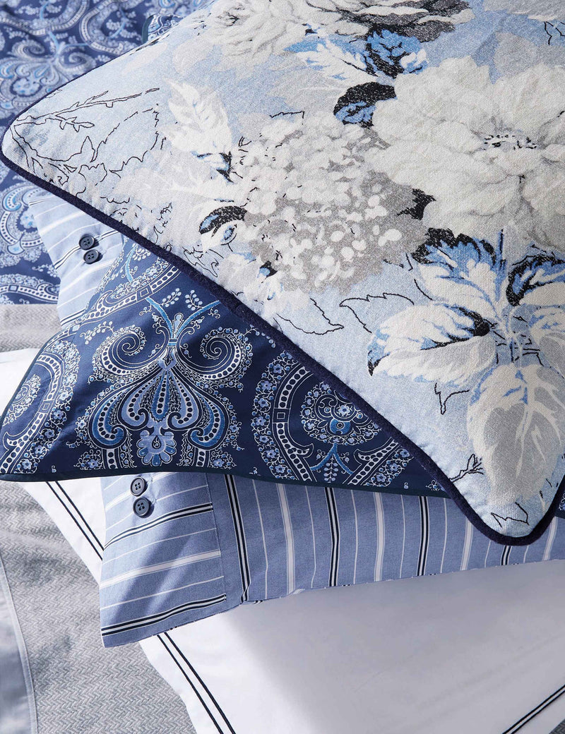 Bedeck of Belfast Ellis Floral square cushion 50cm, imported from the UK