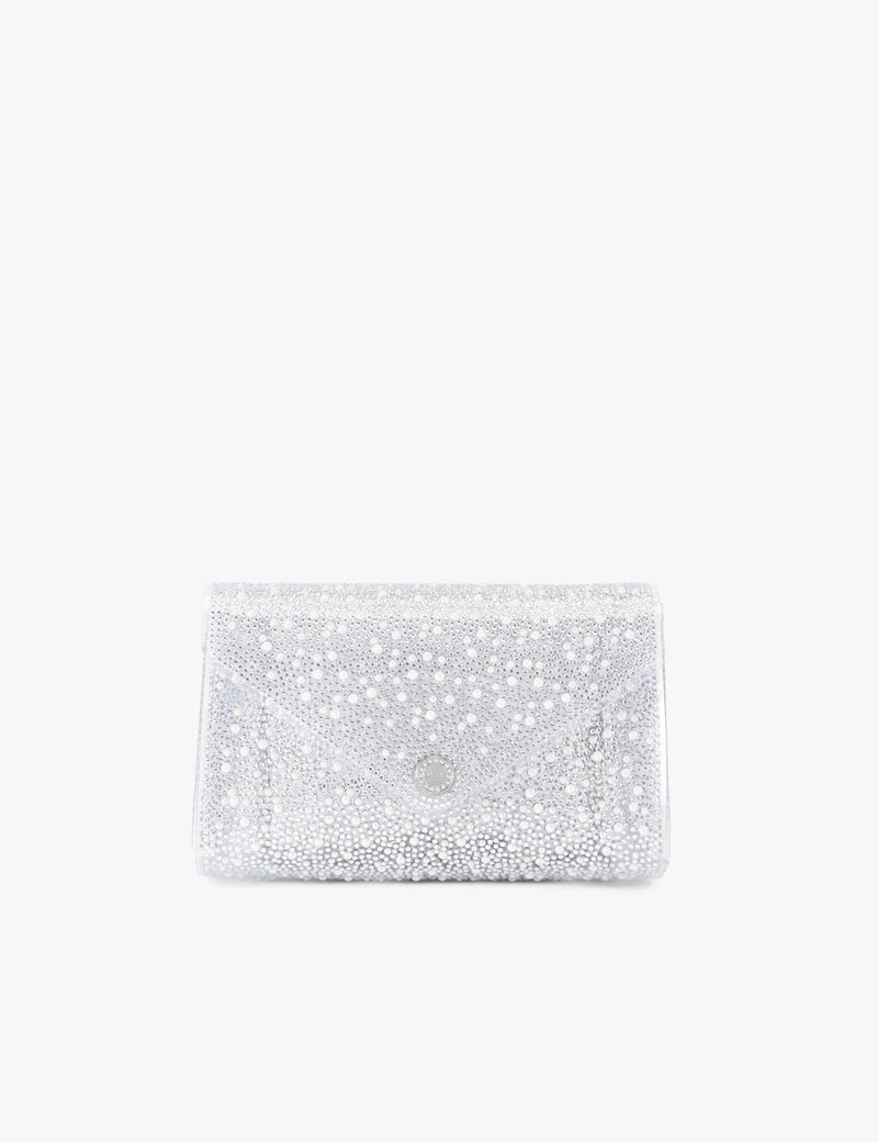 Carvela embellished chain strap clutch bag, imported from the UK