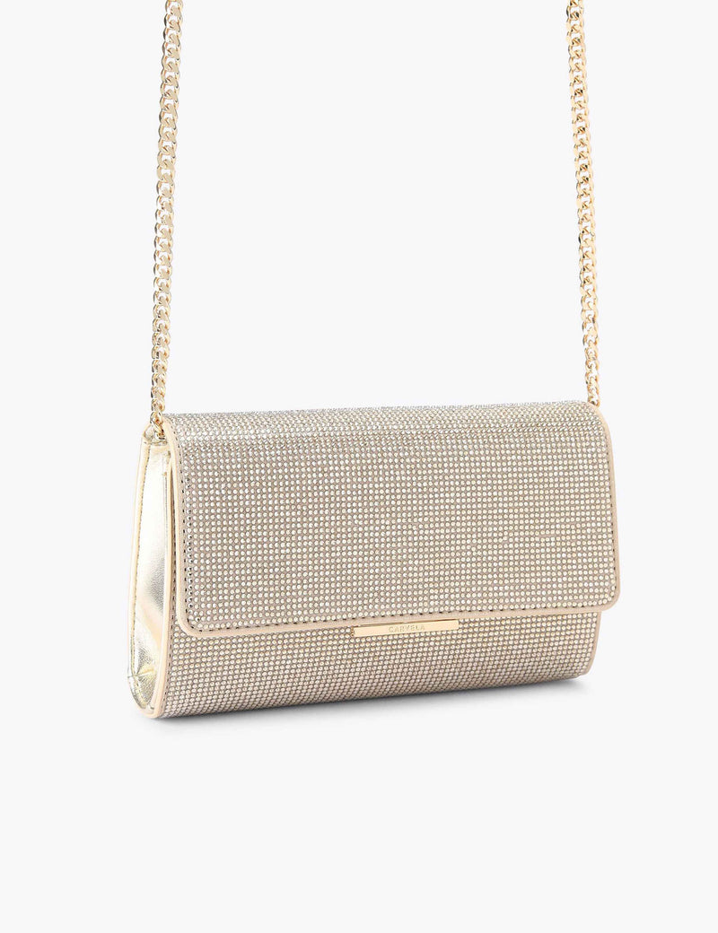 Carvela Clutch Bag mit verzierten Kettenriemen, importiert aus Großbritannien
