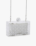 Carvela clutch bag clear perspex with crystals - British product