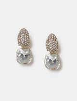 M&S Embellished Crystal Mini Drop Earrings- Buy online at McGrocer